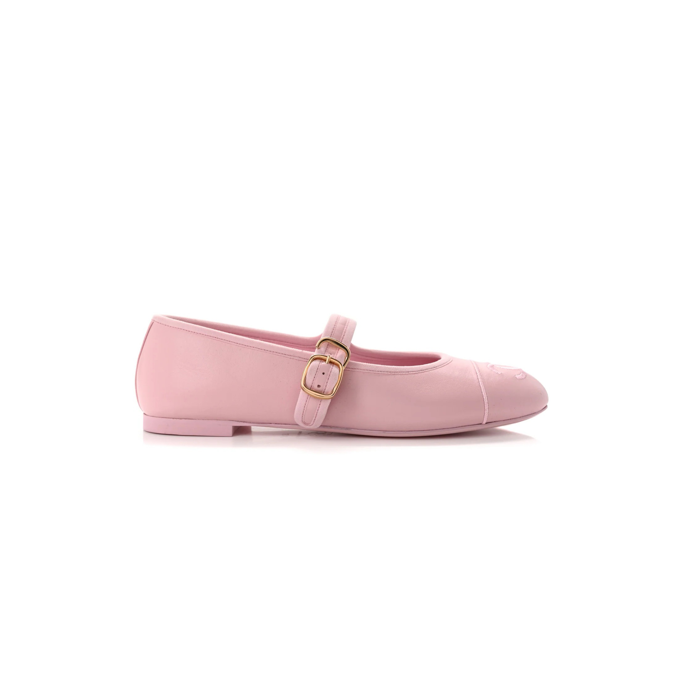 Ch**el lambskin mary jane flats pink